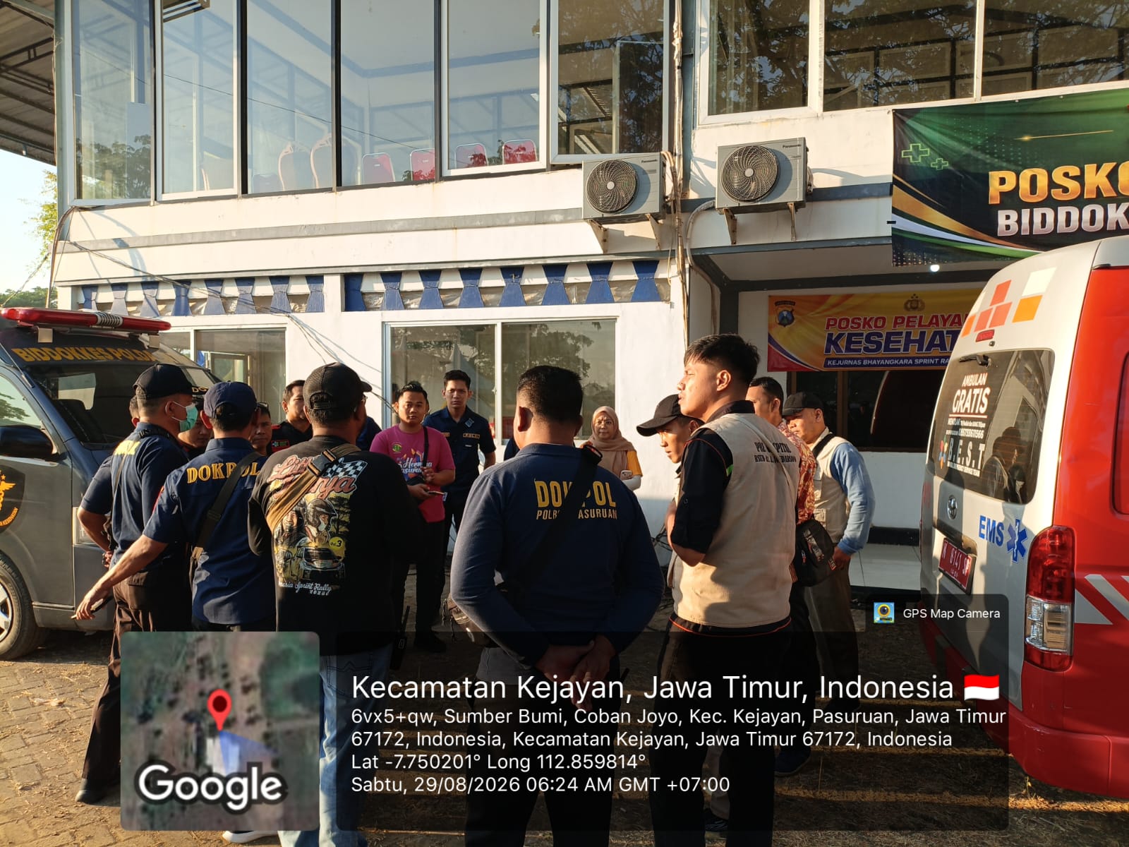Dukung Kejurnas Bhayangkara Sprint Rally 2026, Tim Dokpol RS Bhayangkara Lumajang Gelar Layanan Mini ICU Statis