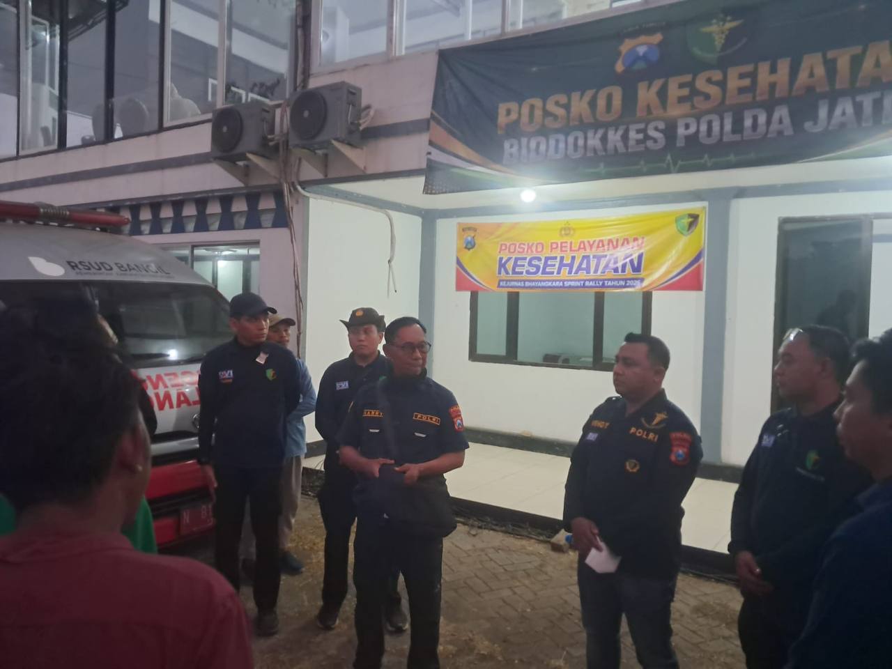 Dukung Kejurnas Bhayangkara Sprint Rally 2026, Tim Dokpol RS Bhayangkara Lumajang Gelar Layanan Mini ICU Statis di Pasuruan